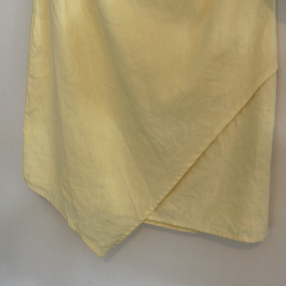 NA-KD Linen Yellow Mini Dress | Size 36 (US - Small) - Picture 10 of 16